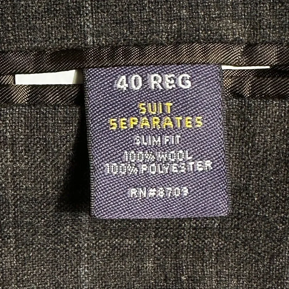 STAFFORD Slim Fit Mens 2 Piece suit Jacket 40R  Pants 34x29 Wool Plaid Brown